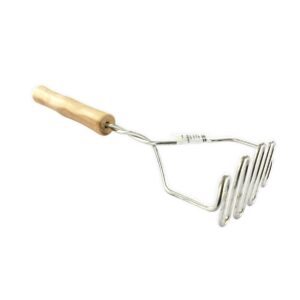 ProCuisinier 521417 Presse purée manuel, presse légumes, presse purée professionnel, écrase légumes, Bois