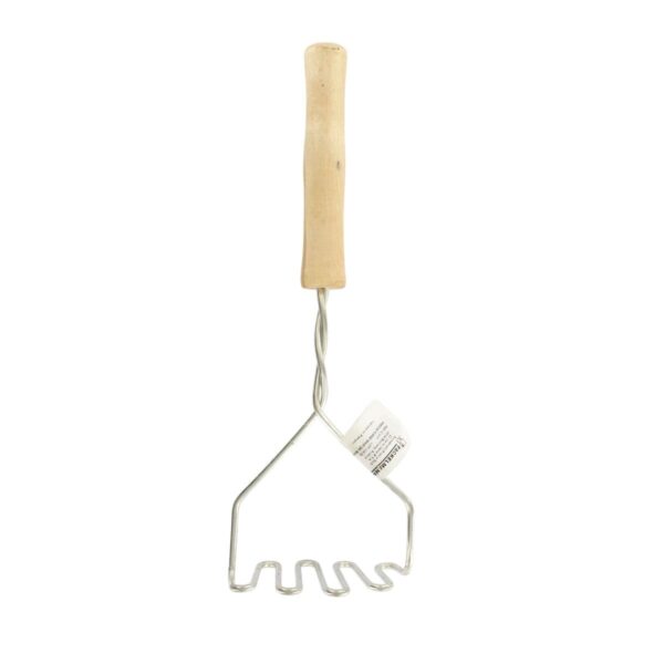 ProCuisinier 521417 Presse purée manuel, presse légumes, presse purée professionnel, écrase légumes, Bois – Image 2