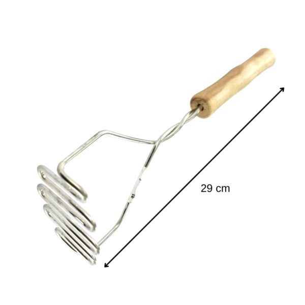 ProCuisinier 521417 Presse purée manuel, presse légumes, presse purée professionnel, écrase légumes, Bois – Image 5